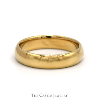 5mm Polished Comfort Fit Wedding Band in 14k Yellow Gold