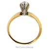 1/2ct Pear Cut Diamond Solitaire Engagement Ring in 14k Yellow Gold 6 Prong Mounting - Thumbnail 2