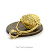 14k Yellow Gold Basket Charm Pendant - Thumbnail 3