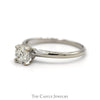 3/4ct Round Diamond Solitaire Engagement Ring in 14k White Gold 4 Prong Mounting - Thumbnail 3