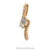 1/2cttw Diamond Ever Us Designer Bypass Pendant in 14k Rose Gold - Thumbnail 2