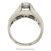 1cttw Princess Cut Diamond Engagement Ring with Channel Set Diamond Accents in 14k White Gold - Thumbnail 2