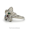 1/2cttw Diamond Eastern Star Ring in 14k White Gold - Thumbnail 3