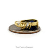 Oval Sapphire Pendant with Diamond Accents in 10k Yellow Gold - Thumbnail 3
