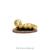 1/2cttw Diamond Leaf Pendant with Ruby Accents in 10k Yellow Gold - Thumbnail 3
