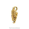 1/2cttw Diamond Leaf Pendant with Ruby Accents in 10k Yellow Gold - Thumbnail 2