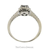 Pear Cut Diamond Engagement Ring with Diamond Halo & Accented Sides in 10k White Gold - Thumbnail 2