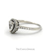Pear Cut Diamond Engagement Ring with Diamond Halo & Accented Sides in 10k White Gold - Thumbnail 3
