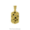 14k Yellow Gold Nugget Style Bar Pendant - Thumbnail 1