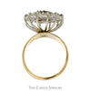 3cttw Round Diamond Cluster Ring with Polished Sides in 14k Yellow Gold - Thumbnail 2