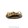 Butterfly Designed Diamond Cluster Pendant in 14k Yellow Gold - Thumbnail 3
