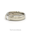 1/2ct Tension Set Princess Cut Diamond Solitaire in Polished 14k White Gold - Thumbnail 3