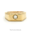 1/4ct Round Diamond Solitaire Men's Ring in 14k Yellow Gold - Thumbnail 1