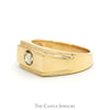 1/4ct Round Diamond Solitaire Men's Ring in 14k Yellow Gold - Thumbnail 3