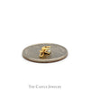 .15ct Round Diamond Solitaire Pendant with Split Bail in 10k Yellow Gold 4 Prong Mounting - Thumbnail 3