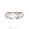 1.75cttw Lab Grown Diamond Engagement Ring with Accented Sides in 14k White Gold - Thumbnail 1