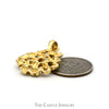 1/3cttw Diamond Accented Nugget Style Pendant in 14k Yellow Gold - Thumbnail 3