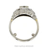 Front-facing view of the 14k white gold antique diamond ring - Thumbnail 3