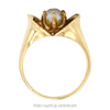 Front-facing view of the 14k yellow gold pearl ring - Thumbnail 3