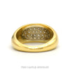 Oval Shaped 1/2cttw Diamond Cluster Ring with Polished Sides in 18k Yellow Gold - Thumbnail 3