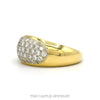 Oval Shaped 1/2cttw Diamond Cluster Ring with Polished Sides in 18k Yellow Gold - Thumbnail 2