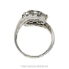 1cttw Bypass Designed Three Stone Ring with Diamond Accents in 10k White Gold - Thumbnail 2