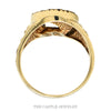 Front-facing view of the 10k yellow gold equestrian ring - Thumbnail 3