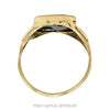 Front-facing view of the 10k yellow gold initial L ring - Thumbnail 3