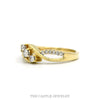 Side profile of the 10k yellow gold diamond bypass ring - Thumbnail 2