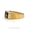 Side profile of the 10k yellow gold Masonic ring - Thumbnail 2