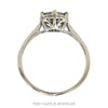 Front-facing view of the round diamond cluster ring with pavé sides in 14k white gold - Thumbnail 3