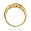 Front-facing view of the 1/2cttw white and cocoa diamond band in 10k yellow gold - Thumbnail 3