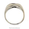 Men's 1cttw 5 Round Diagonally Nick Set Diamond Band in 14k White Gold - Thumbnail 2
