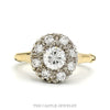1cttw Diamond Cluster Ring with Arthritic Shank in 14k Yellow Gold - Thumbnail 1