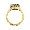 1cttw Diamond Cluster Ring with Arthritic Shank in 14k Yellow Gold - Thumbnail 2