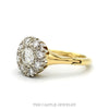 1cttw Diamond Cluster Ring with Arthritic Shank in 14k Yellow Gold - Thumbnail 3