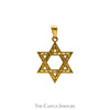 Open Designed Star of David Pendant in 14k Yellow Gold - Thumbnail 1