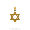 Open Designed Star of David Pendant in 14k Yellow Gold - Thumbnail 2