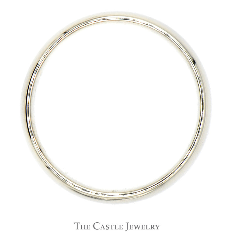 4mm Polished Wedding Band in 10k White Gold - Size 8