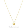 Tiffany & Co. Elsa Peretti Starfish Necklace with Diamond Accents on 18 inch Chain in 18k Yellow Gold - Thumbnail 1