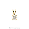 1/2ct Round Brilliant Cut Diamond Solitaire Pendant in 14k Yellow Gold - Thumbnail 1