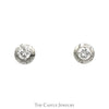 Tiffany & Co Round Diamond Stud Earrings in Platinum Screw Backs - Thumbnail 1