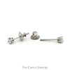 Tiffany & Co Round Diamond Stud Earrings in Platinum Screw Backs - Thumbnail 3