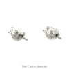 Tiffany & Co Round Diamond Stud Earrings in Platinum Screw Backs - Thumbnail 2