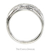 Men's 1/3cttw Pave Set Diamond Cluster Ring in 10k White Gold - Thumbnail 2