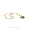 18.5 Inch Open Heart Necklace on Curb Link Chain in 10k Yellow Gold - Thumbnail 3
