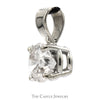 1ct Round Brilliant Cut Diamond Solitaire Pendant in 14k White Gold - Thumbnail 2