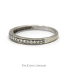 Round Brilliant Cut Diamond Wedding Band in 14k White Gold - Thumbnail 3