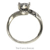 1/2cttw Diamond Cluster Engagement Ring in 14K White Gold - Thumbnail 2