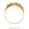 10k Yellow Gold Square & Compass Masonic Ring with Plumb & Trowel Sides - Thumbnail 2